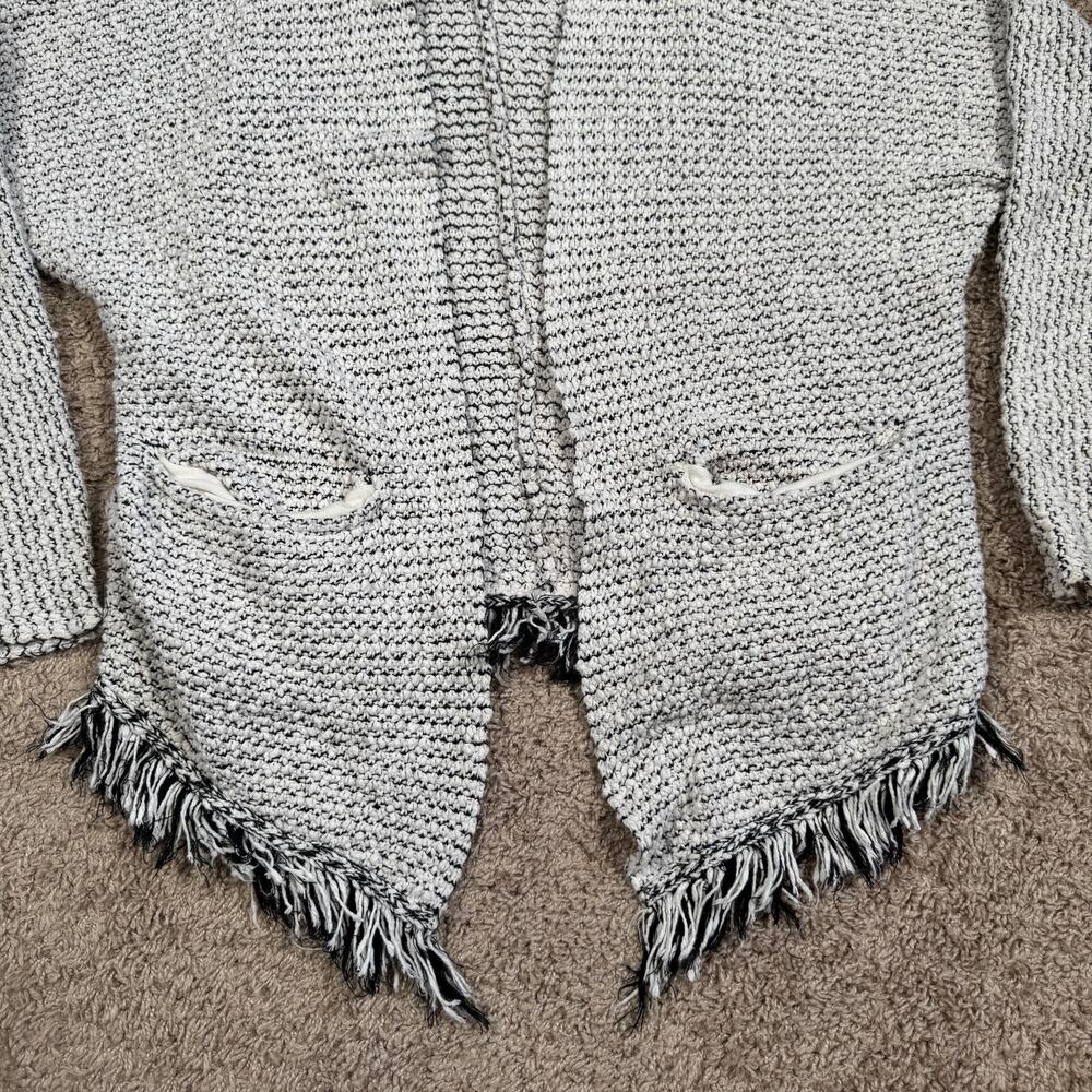 Free People Cardigan Sweater Womens XS Love Me Tender Fringe Shawl Hood - Picture 4 of 7